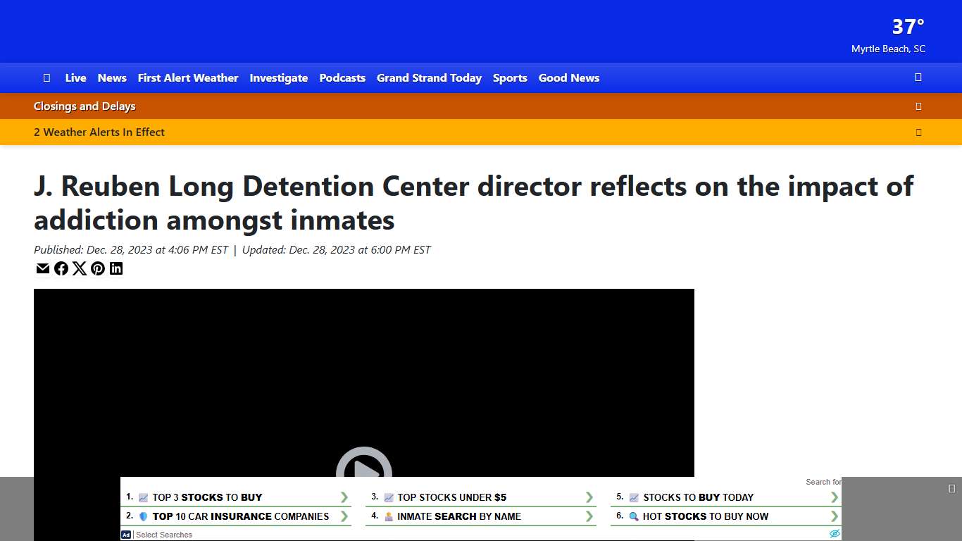 J. Reuben Long Detention Center director reflects on the impact of addiction amongst inmates